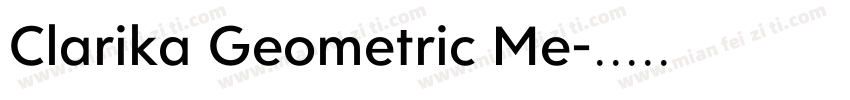 Clarika Geometric Me字体转换